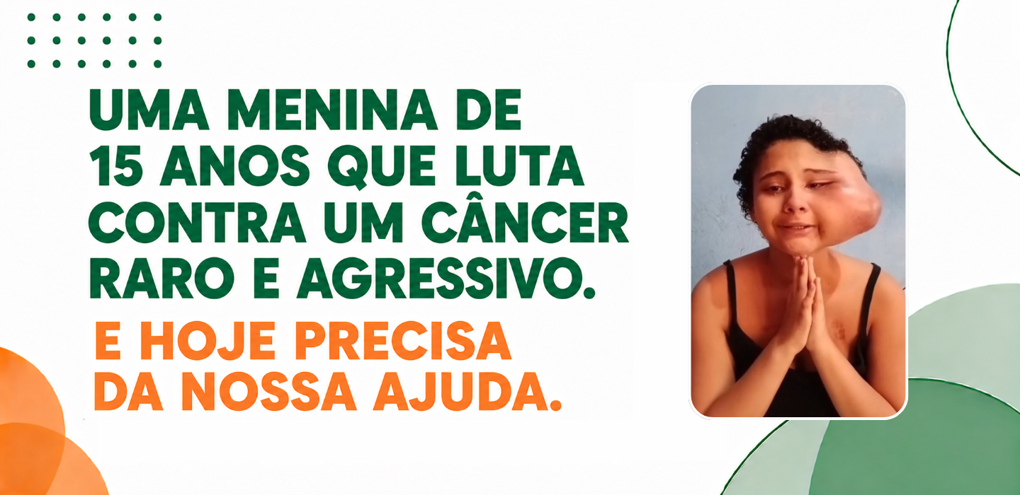 Uma menina de 15 anos que luta contra um câncer raro e agressivo